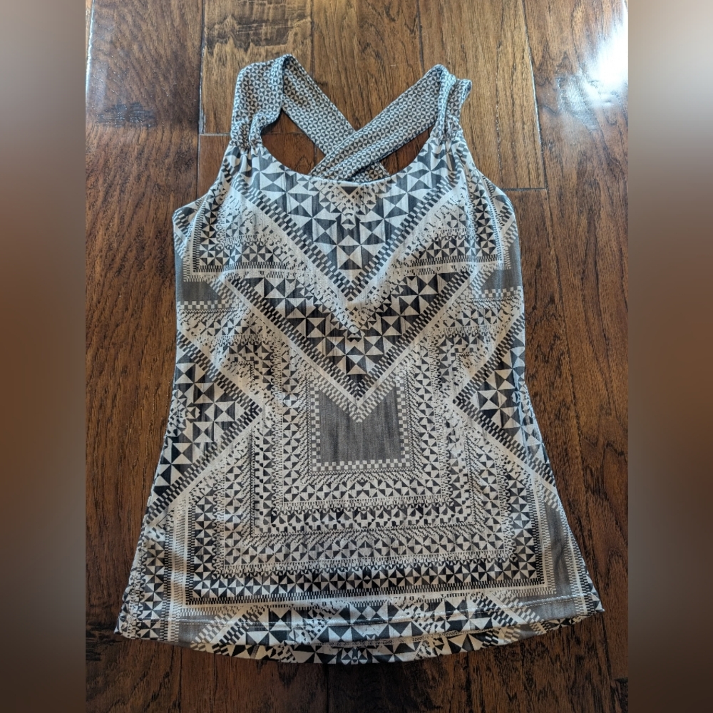 Prana Black and White Tank Top